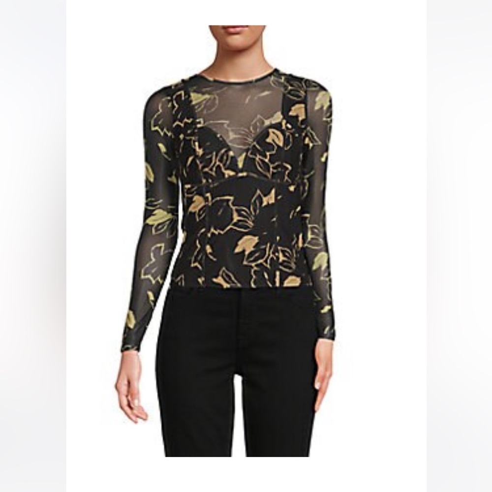 NWT Designer Ted Baker mesh long sleeve